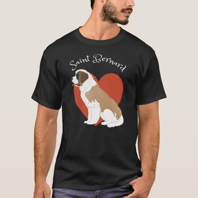I love my Saint Bernard! T-Shirt (Framsida)
