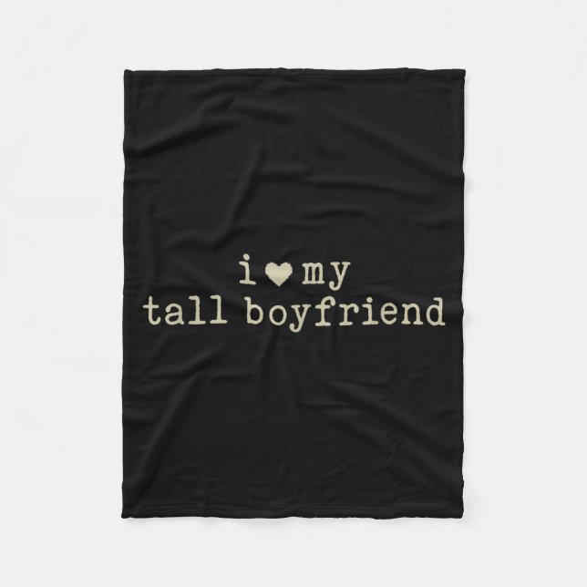 I Love My Tall Boyfriend Funny Girlfriend  Fleecefilt (Framsidan)