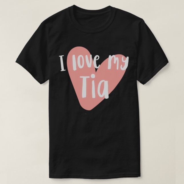 I love My Tia  Fun Cute Aunt Tee Heart  (Design framsida)