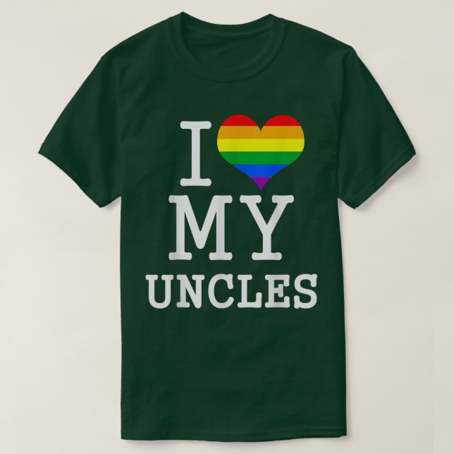 I Love My Uncles Pride Guncle Family Matching Gay  T Shirt (Design framsida)