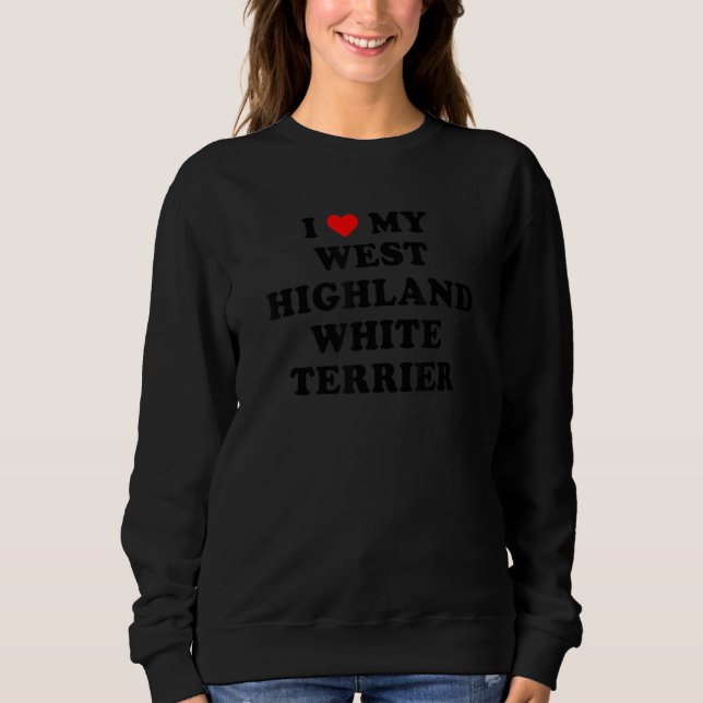I Love My West Highland White Terrier Dog retro de T Shirt (Framsida)