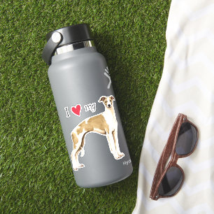 I Love my Whippet Vinyl Sticker Klistermärken