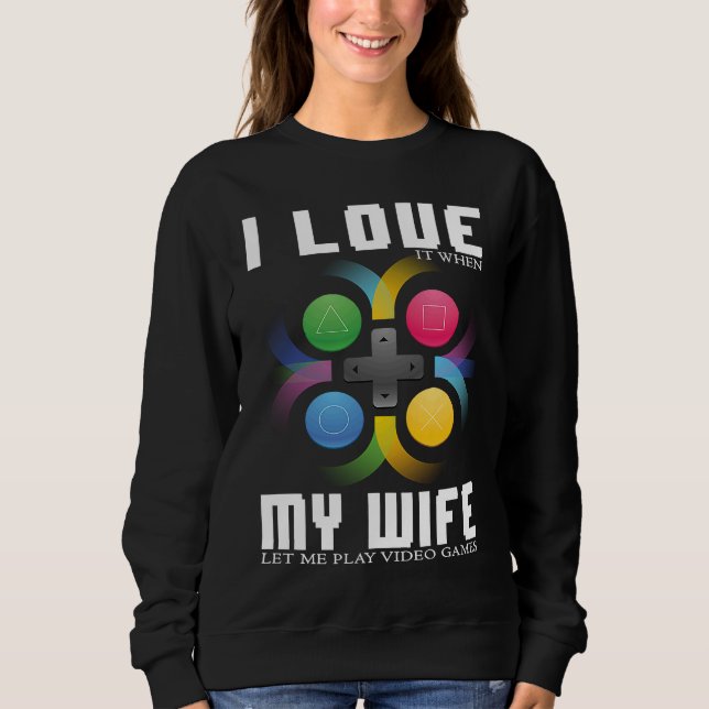 I LOVE MY WIFE  GAMER T SHIRT (Framsida)