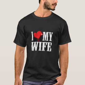 I Love My Wife Valentine Design T Shirt