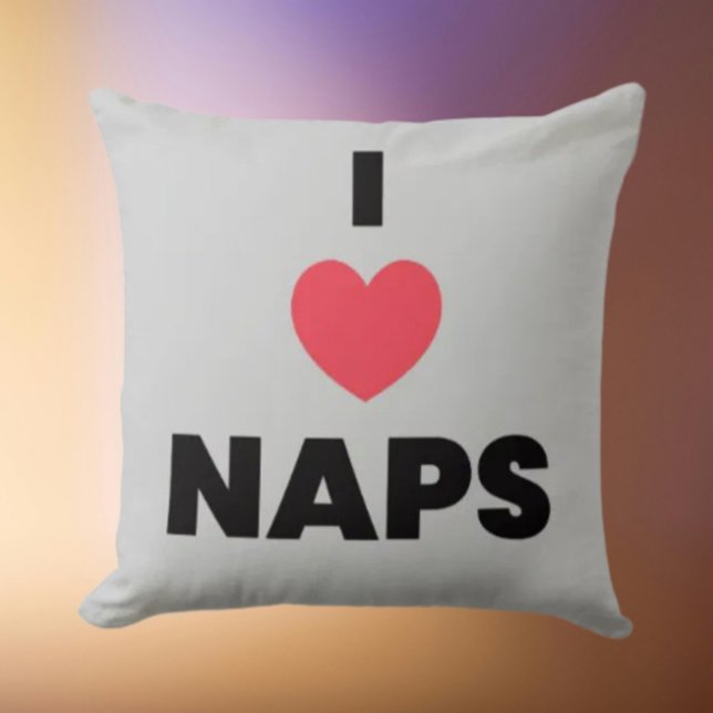 I Love Naps Throw Pillow – Cozy Nap Lover Kudde (Skapare uppladdad)