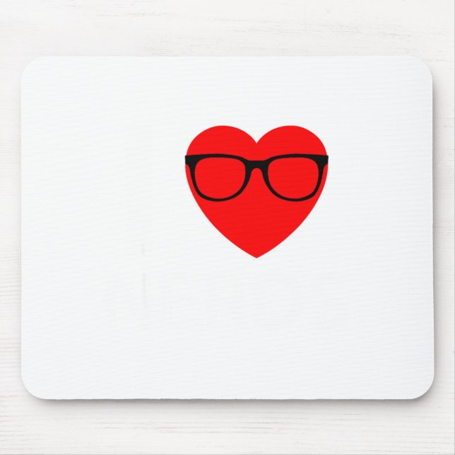 I Love Nerds Gles Funny Heart Valentines Gift Men  Musmatta (Framsidan)