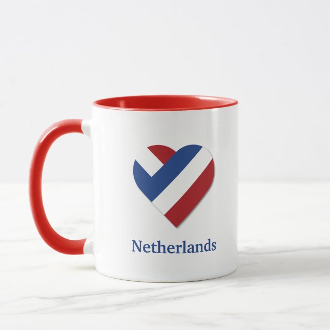 I Love Netherlands Flag Mugg (Vänster)