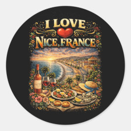 I Love Nice Runt Klistermärke