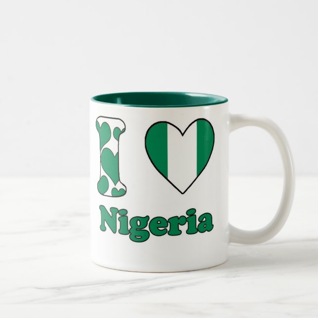 I love Nigeria Två-Tonad Mugg (Höger)
