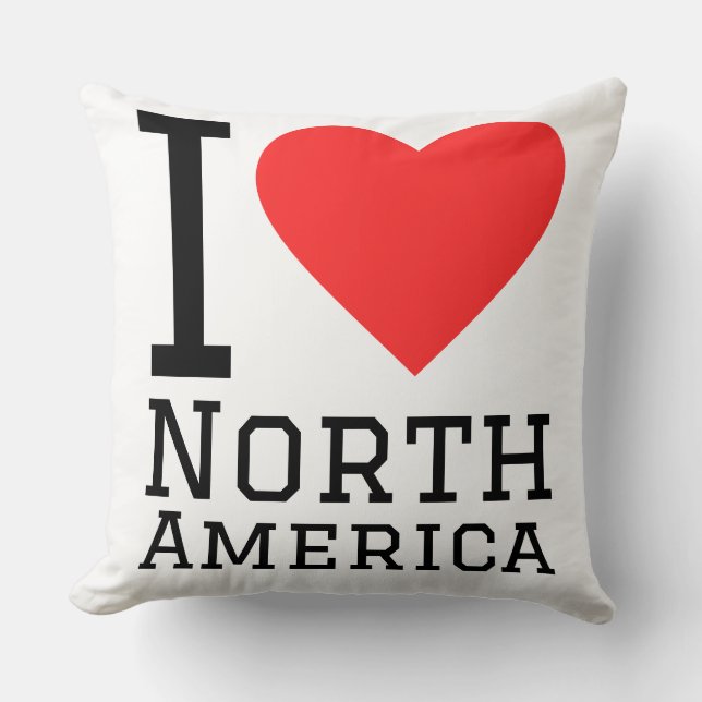 I love north america kudde (Framsida)