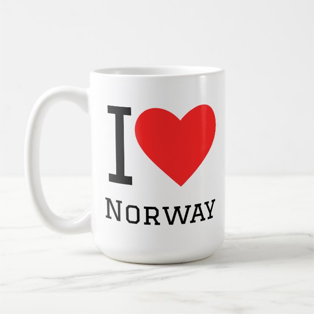 I love norway square sticker kaffemugg (Vänster)