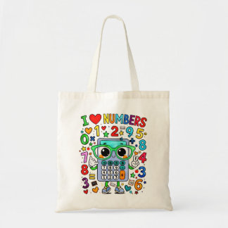 I Love Numbers Number Day Tote Bag Tygkasse