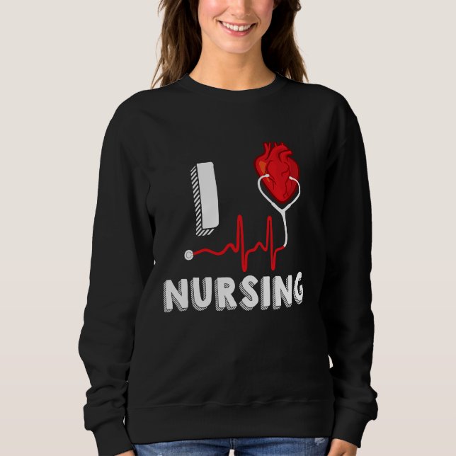 I Love Nursing  I Heart Nursing Anatomy Medical T Shirt (Framsida)