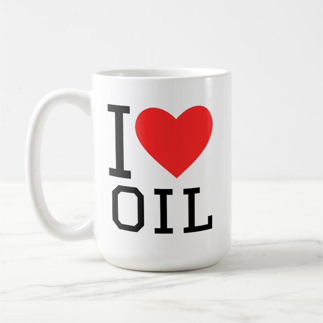 I love oil kaffemugg (Vänster)