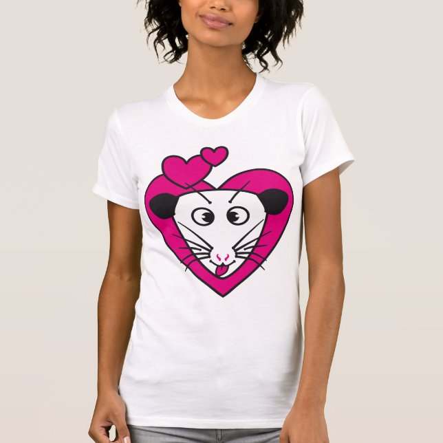 I Love Opossum T-shirt (Framsida)