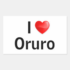 I love Oruro Rektangulärt Klistermärke