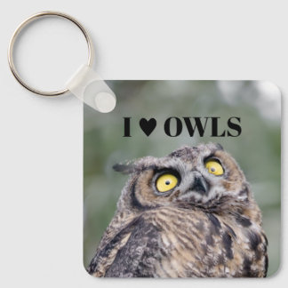 I Love Owls Keychain Nyckelring
