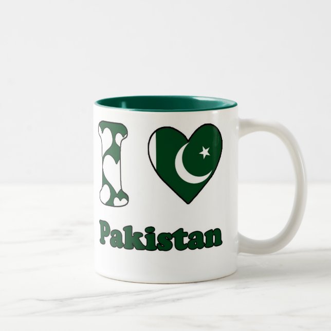 I love Pakistan Två-Tonad Mugg (Höger)