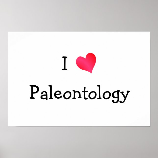 I Love Paleontology Poster (Framsidan)