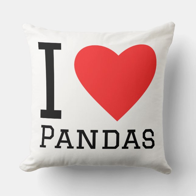 I love pandas kudde (Framsida)