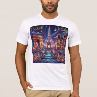 I LOVE PARIS DESIGN  T SHIRT