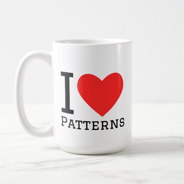 I love patterns kaffemugg (Vänster)