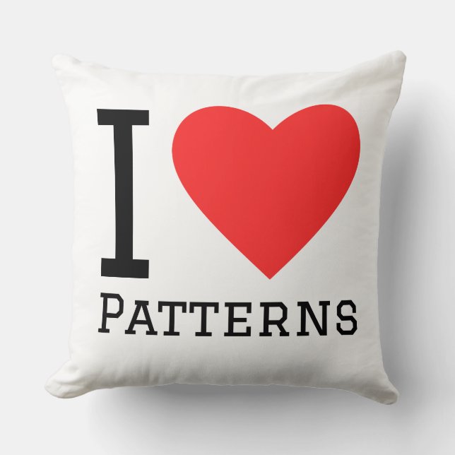I love patterns kudde (Framsida)