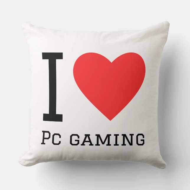 I love pc gaming kudde (Framsida)