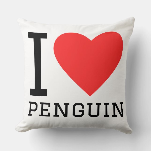 I love penguin kudde (Framsida)