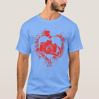 I Love Photography Funny Photographer Camera Valen T Shirt