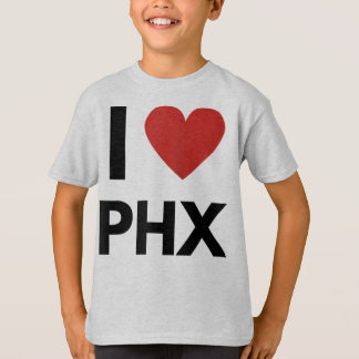 I Love PHX Heart Phoenix Love Fan Apparel Raglan B T Shirt