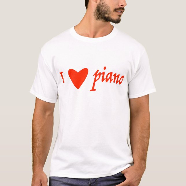 i love piano t shirt (Framsida)