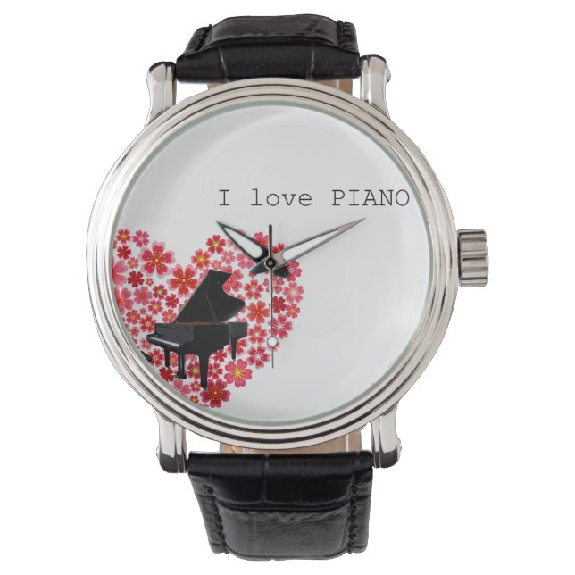 I love PIANO Watch　ピアノの腕時計 Armbandsur (Framsida)