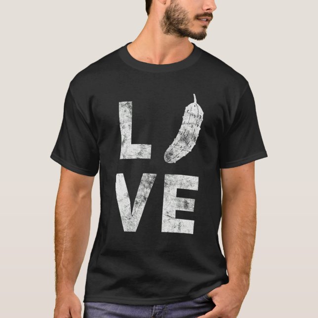 I Love Pickle For Cucumber Pickle   Fruit Themed T Shirt (Framsida)