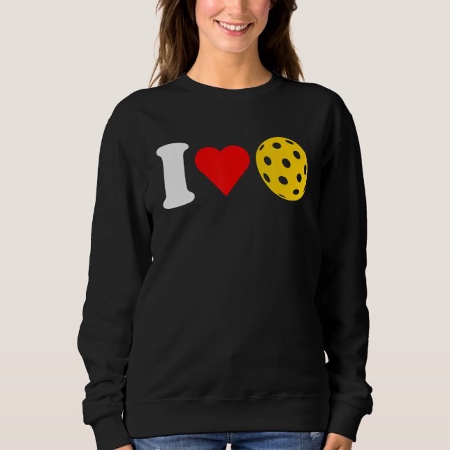 I Love Pickleball Paddleball Lover Red Heart Valen T Shirt (Framsida)