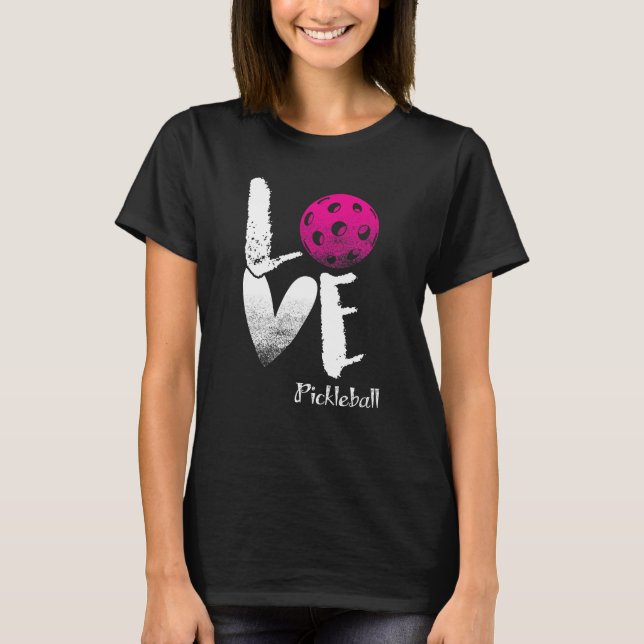 I Love Pickleball T-Shirt Funny Pickle Ball (Framsida)