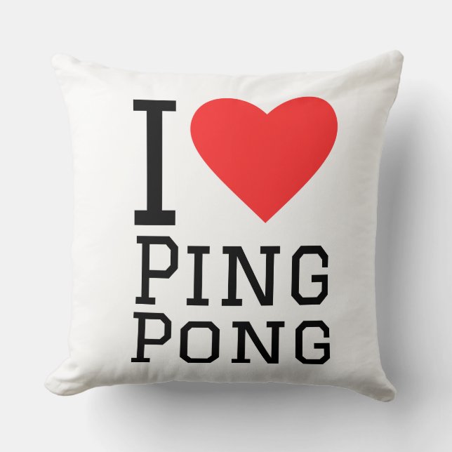 I love ping pong kudde (Framsida)