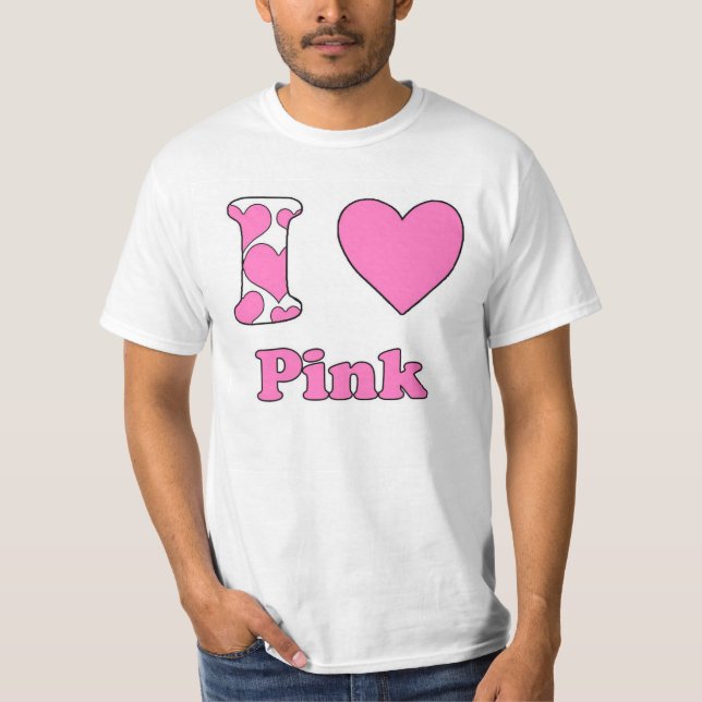 I love Pink Tee Shirt (Framsida)