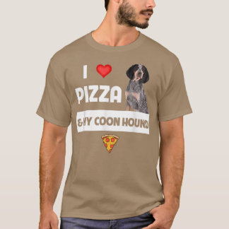 I Love Pizza And My Coonhound Dog Owner Pepperoni  T Shirt