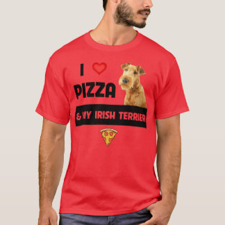 I Love Pizza And My Irish Terrier Dog Pepperoni Ch T Shirt