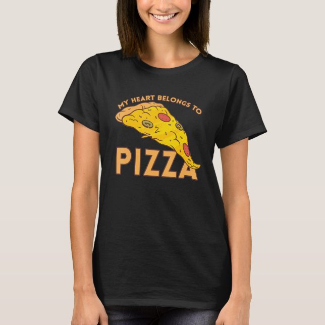 I Love Pizza Heart Valentines Day_5 T Shirt (Framsida)