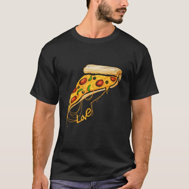 I love Pizza Slice Cheese Pizza T Shirt (Framsida)