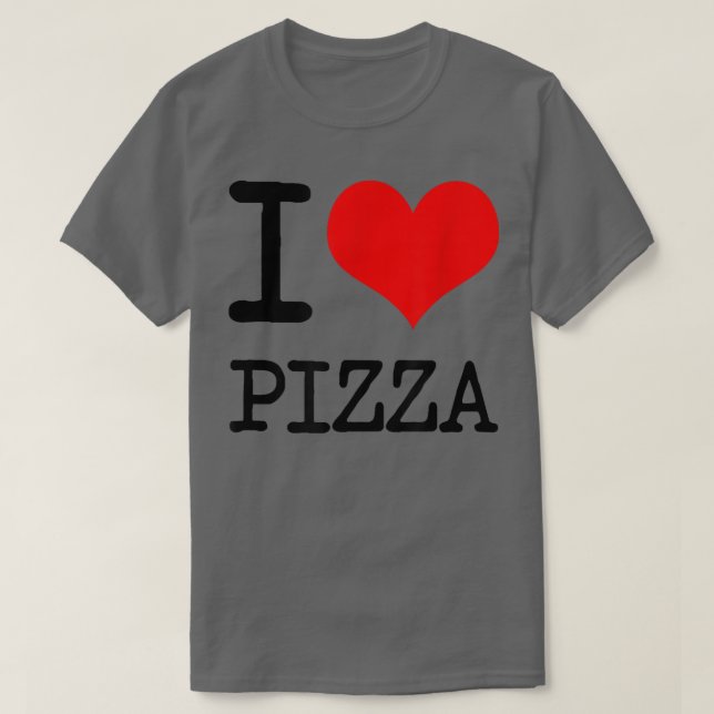 I Love Pizza T  Shirt (Design framsida)