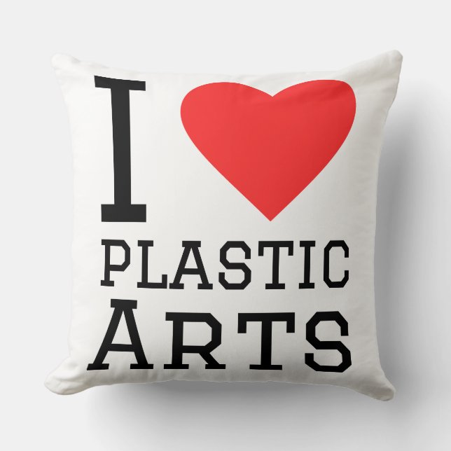 I love plastic arts  kudde (Framsida)