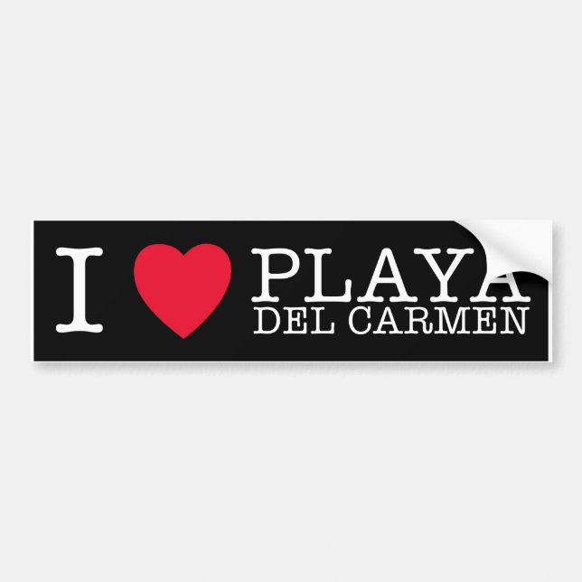 I love Playa del Carmen Bildekal (Framsidan)