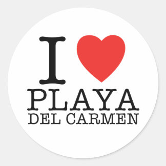 I love Playa del Carmen Runt Klistermärke
