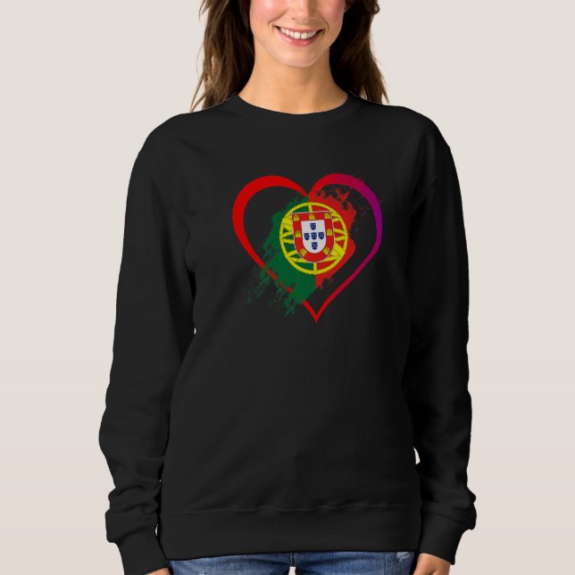 I Love Portugal Portuguese Pride Portuguese Flag H T Shirt (Framsida)