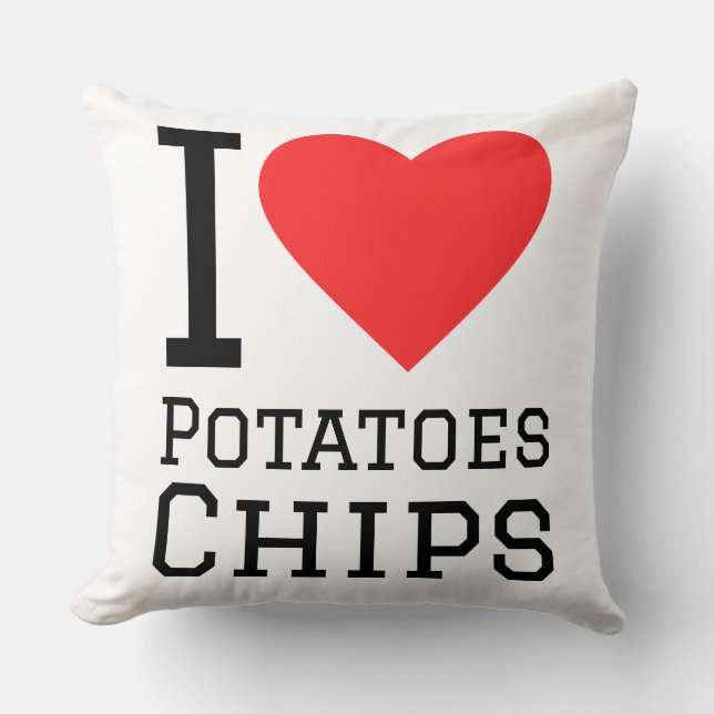 I love potatoes chips  kudde (Framsida)