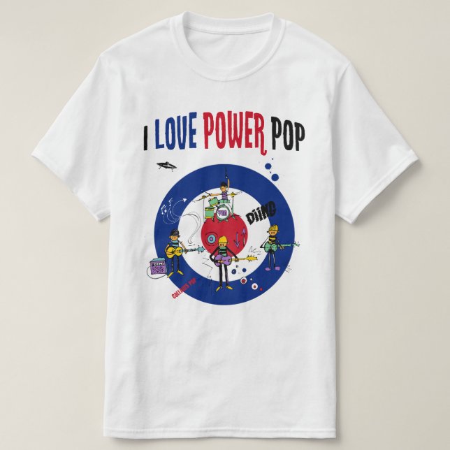 I love powerpop -B Tröja (Design framsida)