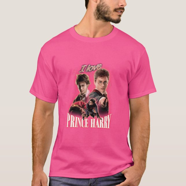 I Love Prince Harry Daniel Radcliffe Cursed Fan Co T Shirt (Framsida)